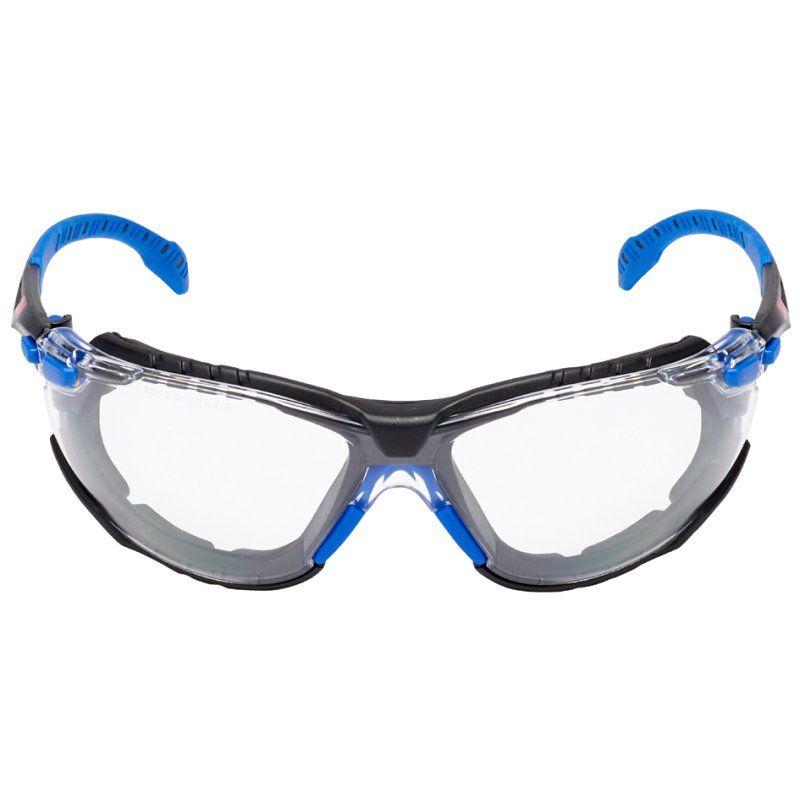 3M Solus veiligheidsbril, polycarbonaatglas, zwart/blauw