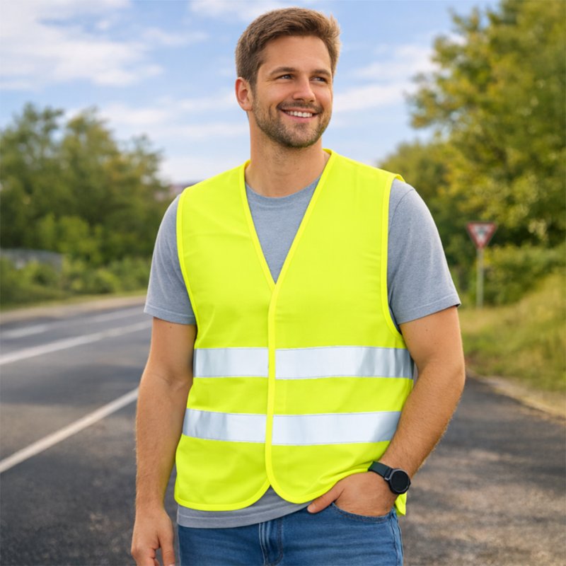 FIRST AID ONLY waarschuwingsvest, oranje, reflecterend, één maat