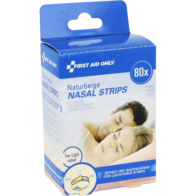 FIRST AID ONLY neusstrips, 19 x 61 mm, beige, 80 stuks