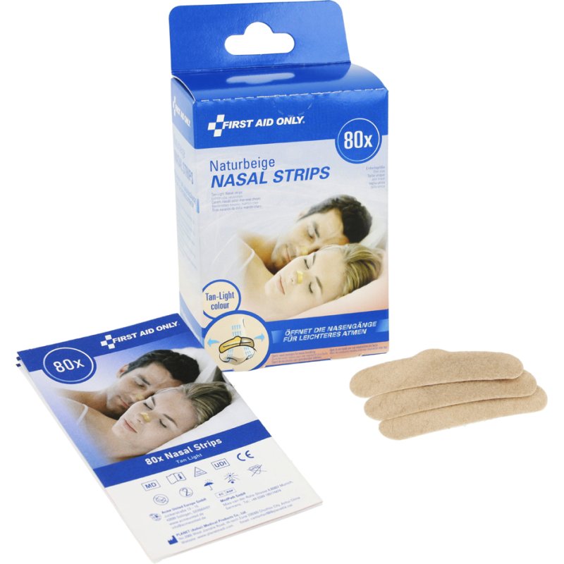 FIRST AID ONLY neusstrips, 19 x 61 mm, beige, 80 stuks