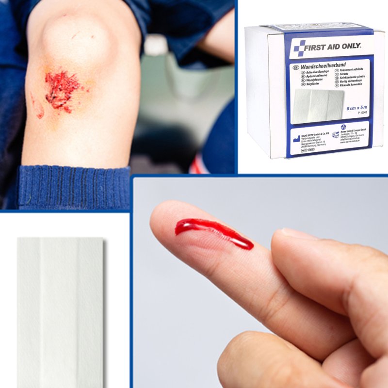 FIRST AID ONLY wondpleister Wundschnel, 80 mm x 5 m, wit
