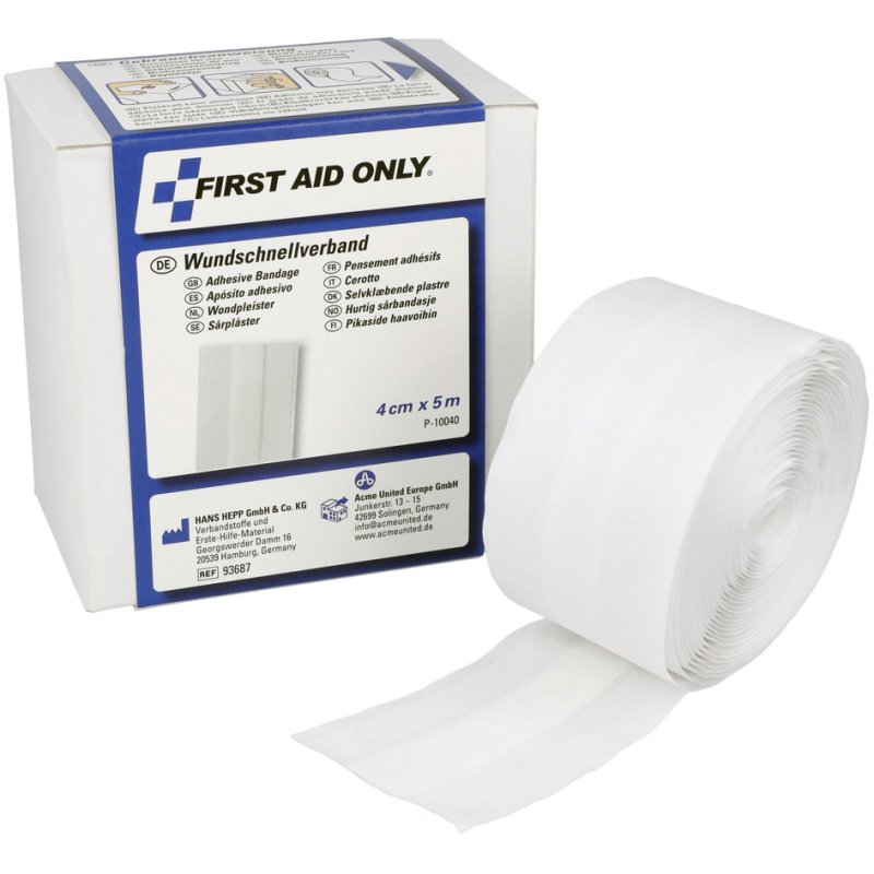 FIRST AID ONLY wondpleister Wundschnel, 80 mm x 5 m, wit