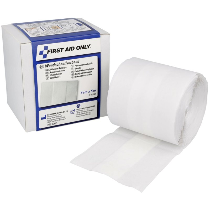 FIRST AID ONLY wondpleister Wundschnel, 80 mm x 5 m, wit