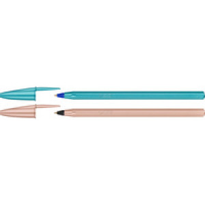BIC balpen Cristal Glacé, 0,32 mm, mat-glans effect, gesorteerd blauw en rosé