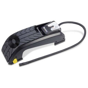 Michelin voetpomp, eencilinder, zwart.