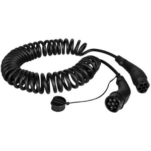 HARTING E-auto spiraallaadkabel, Type 2, 3-fasig 22 kW, 5 m