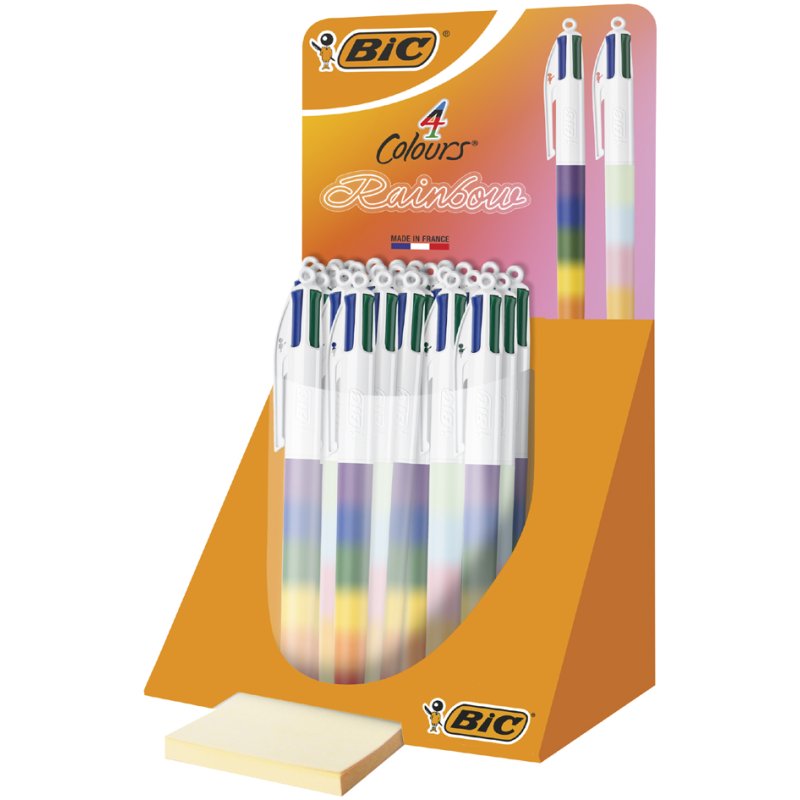 BIC 4 Colours Rainbow balpennen, 4 kleuren, 0,32 mm, 30 stuks