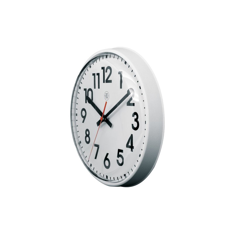 NEXTIME wandklok NXT, 26 cm diameter, wit wijzerplat, zwart