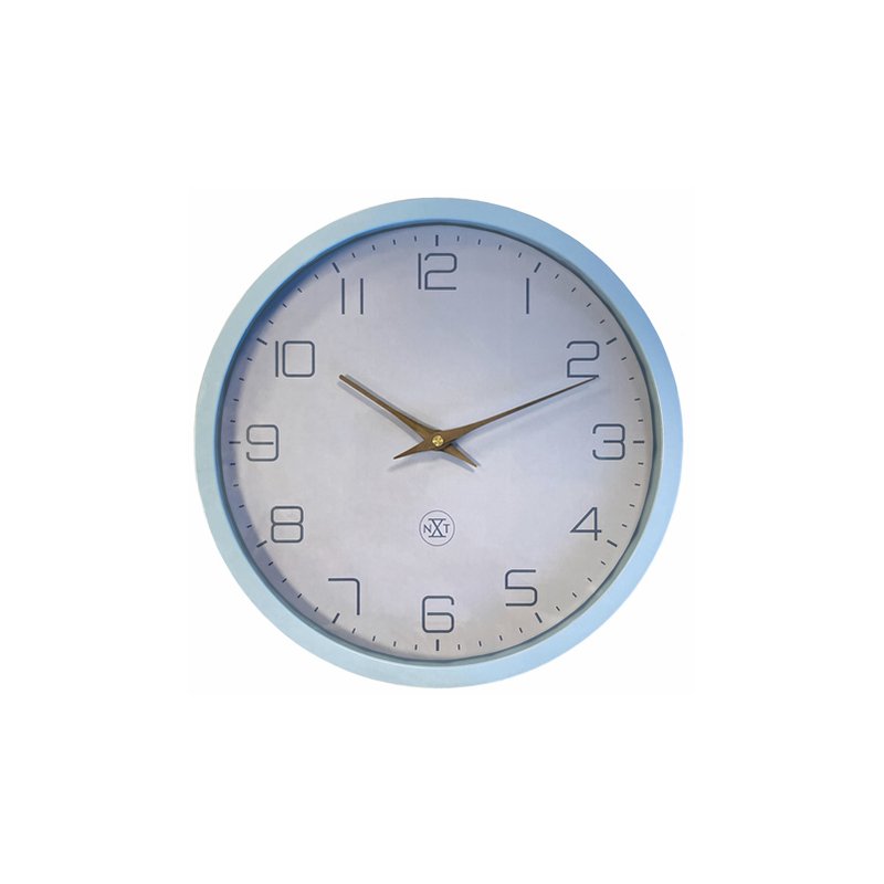 NEXTIME wandklok nXt, grijs wijzerplat, wit cijfers, bioplastic behuizing