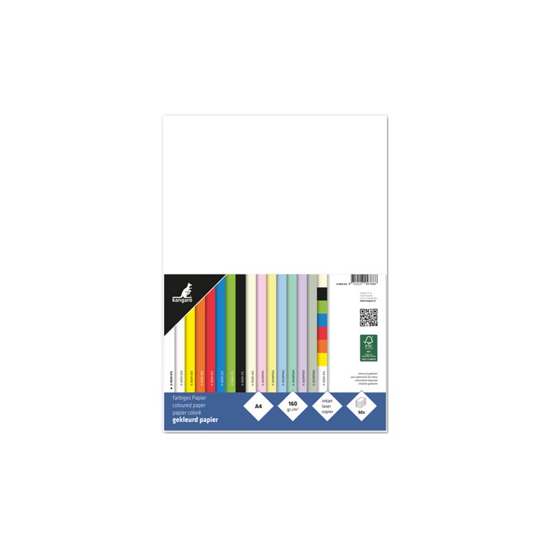 kangaro multifunctioneel papier Kanga, A4 160 g/m², groen, 50 vel