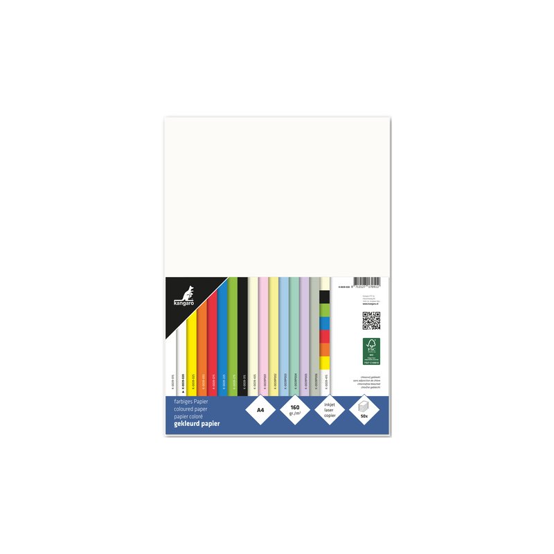 kangaro multifunctioneel papier Kanga, A4 160 g/m², groen, 50 vel