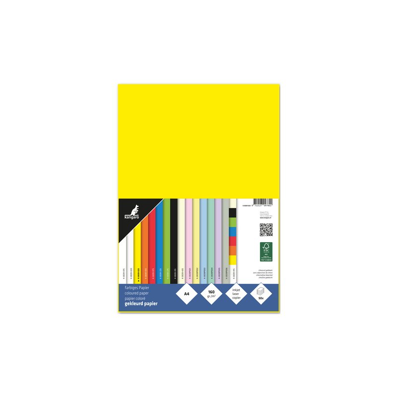 kangaro multifunctioneel papier Kanga, A4 160 g/m², groen, 50 vel