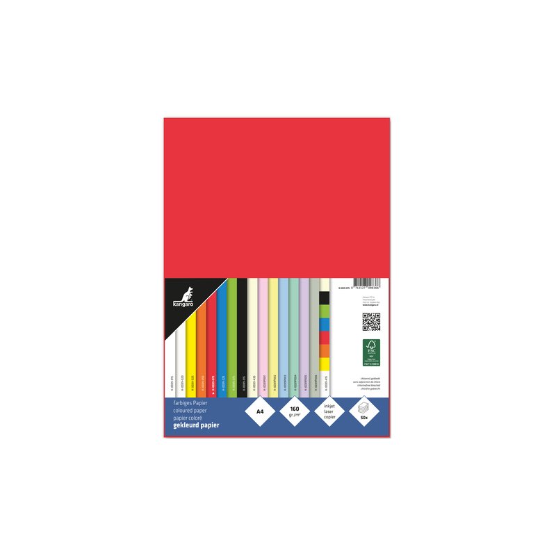 kangaro multifunctioneel papier Kanga, A4 160 g/m², groen, 50 vel