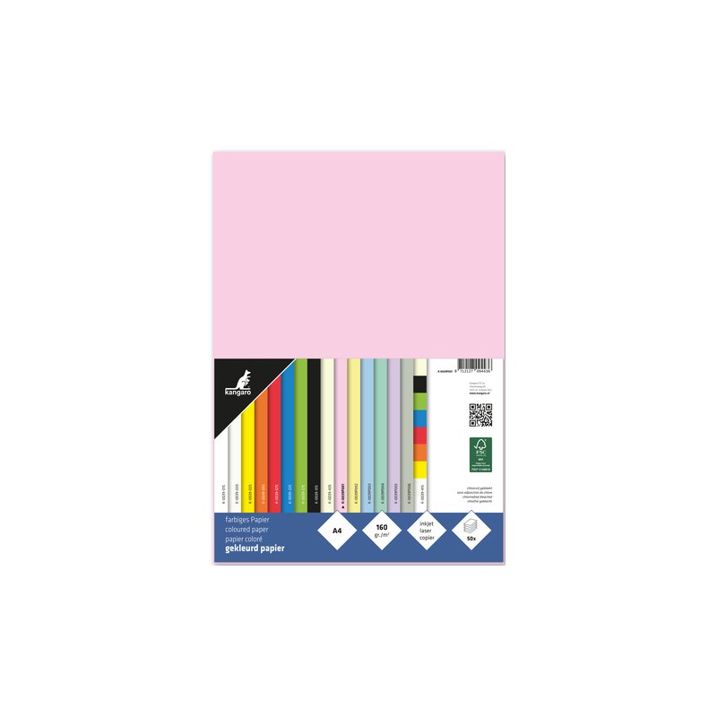 kangaro papier Kanga, A4 160 g/m², pastellila, 50 vel