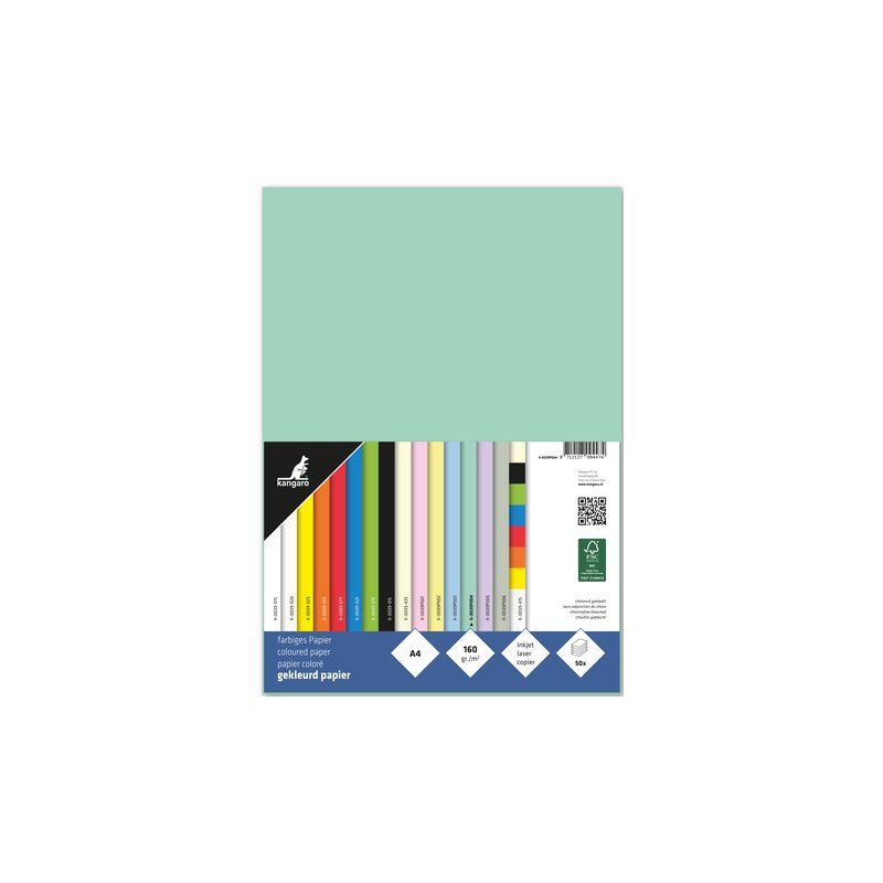 kangaro papier Kanga, A4 160 g/m², pastellila, 50 vel