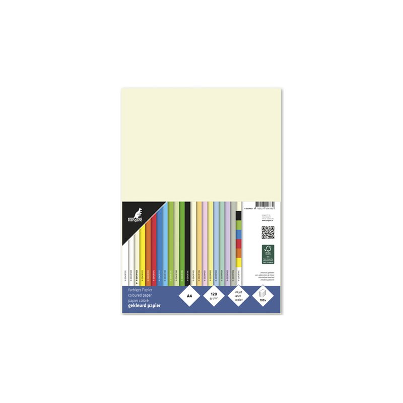 kangaro multifunctioneel papier Ka, A4 120 g/m², azuurblauw, 100 vel