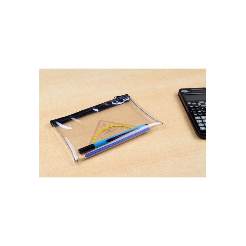 Kangaro etui Kangaro, rits-pennenzak, 200 x 125 mm, transparant PVC