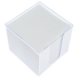 kangaro notitieblokhouder, transparant, 700 vel wit, 95 x 95 x 95 mm