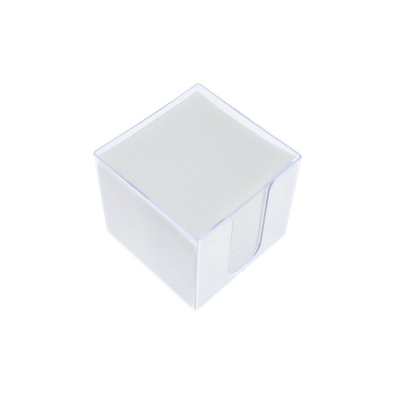 kangaro notitieblokhouder, transparant, 700 vel wit, 95 x 95 x 95 mm