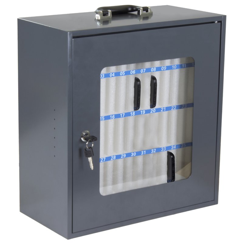 kangaro smartphone-kast, 48 vakken, donkergrijs, 376 x 205 x 445 mm