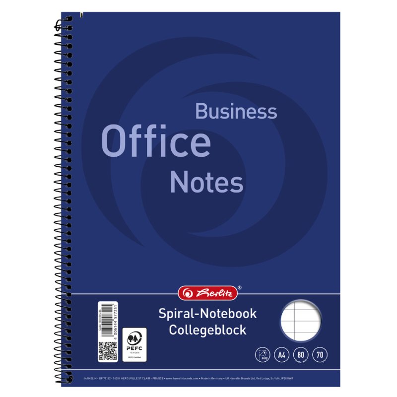 Geblokte notitieblok A4 'Business Office Notes'