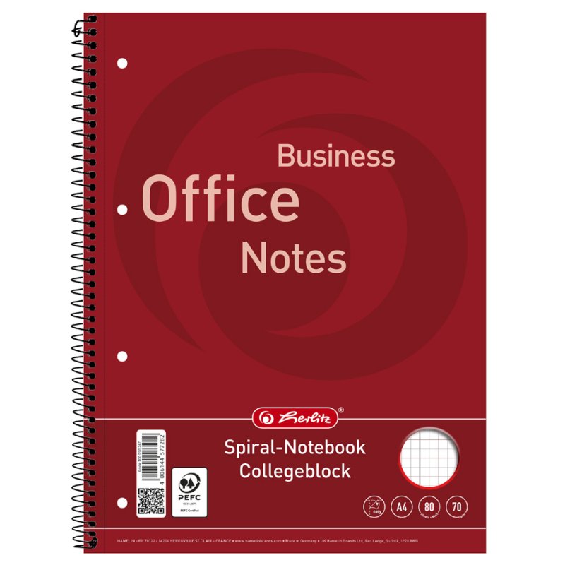 Geblokte notitieblok A4 'Business Office Notes'